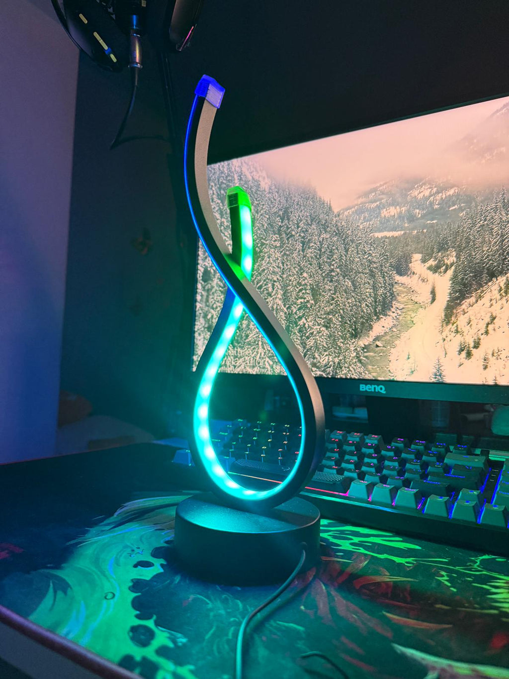 Lampă LED RGB Infinity – Iluminare Ambientală Modernă