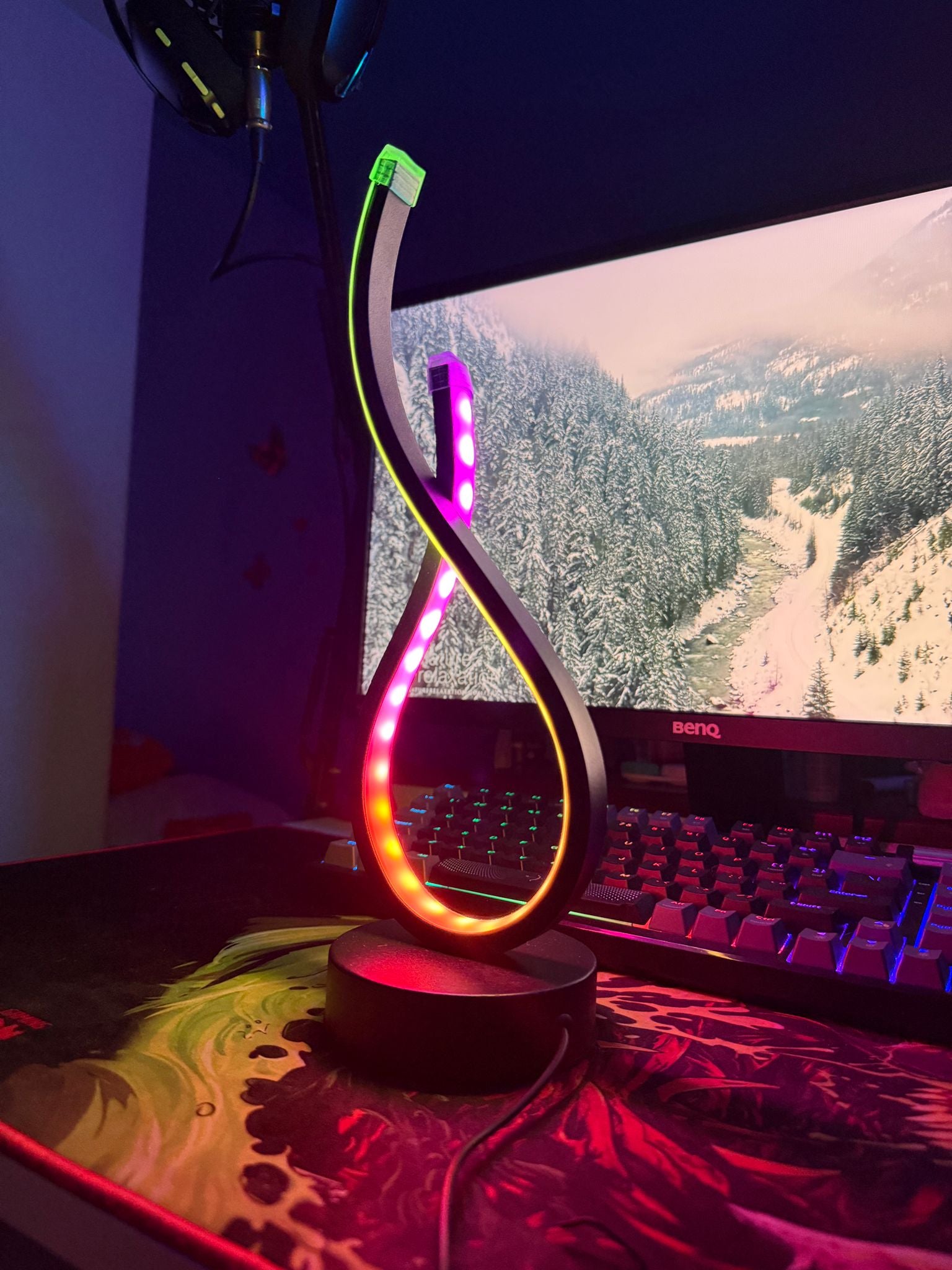 Lampă LED RGB Infinity – Iluminare Ambientală Modernă