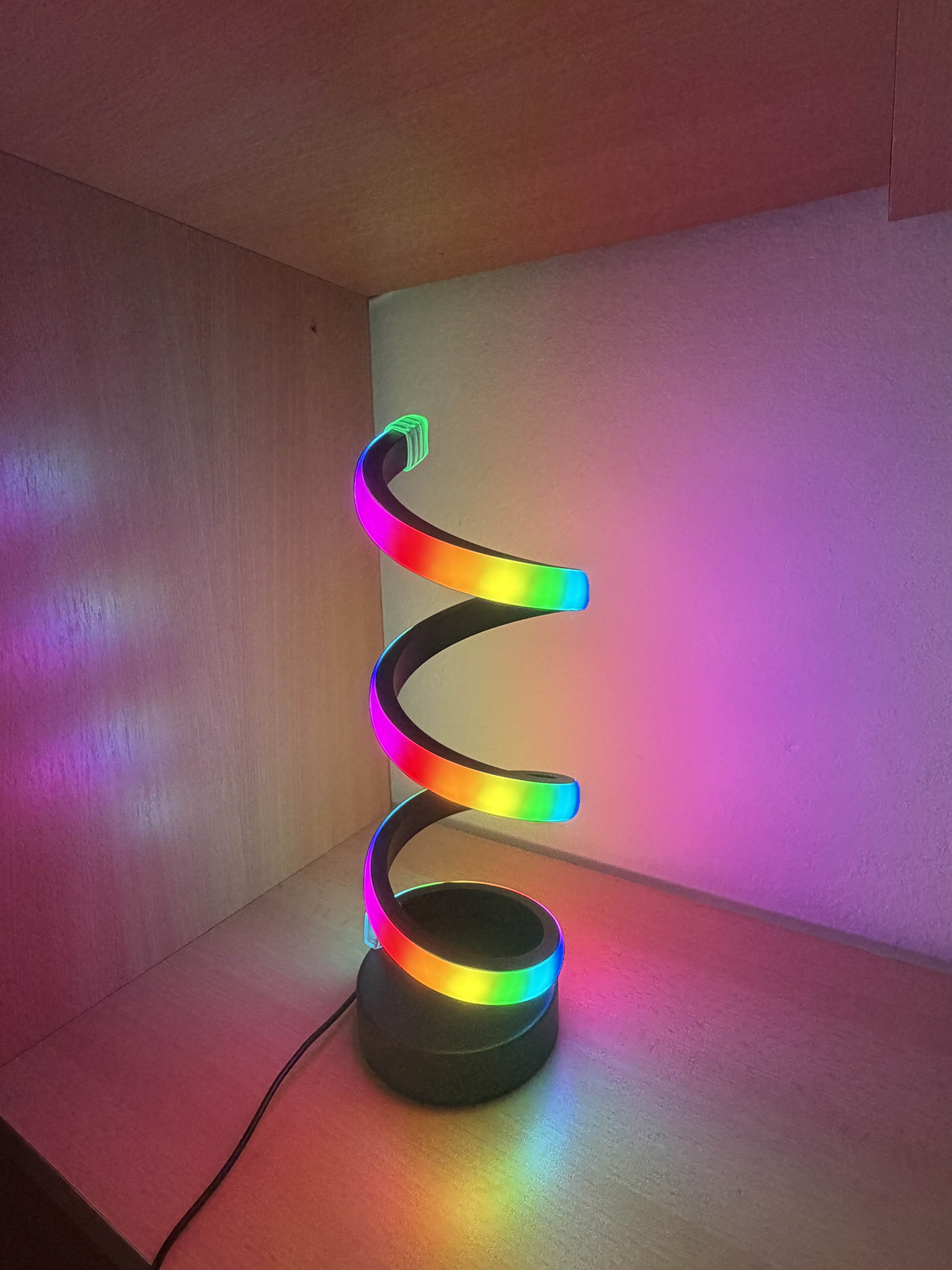 Lampă LED Smart RGB Spirală – Design Modern