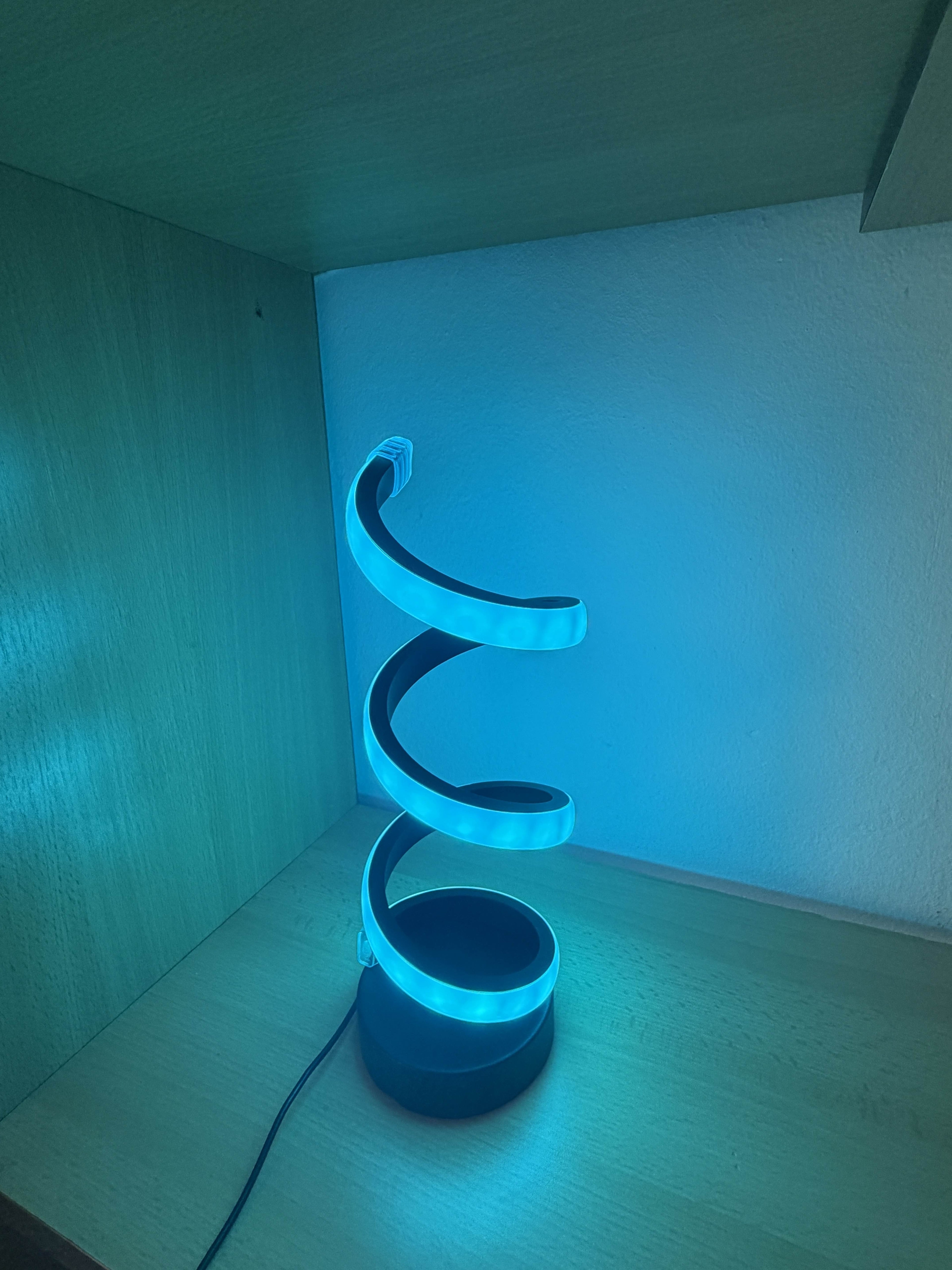 Lampă LED Smart RGB Spirală – Design Modern